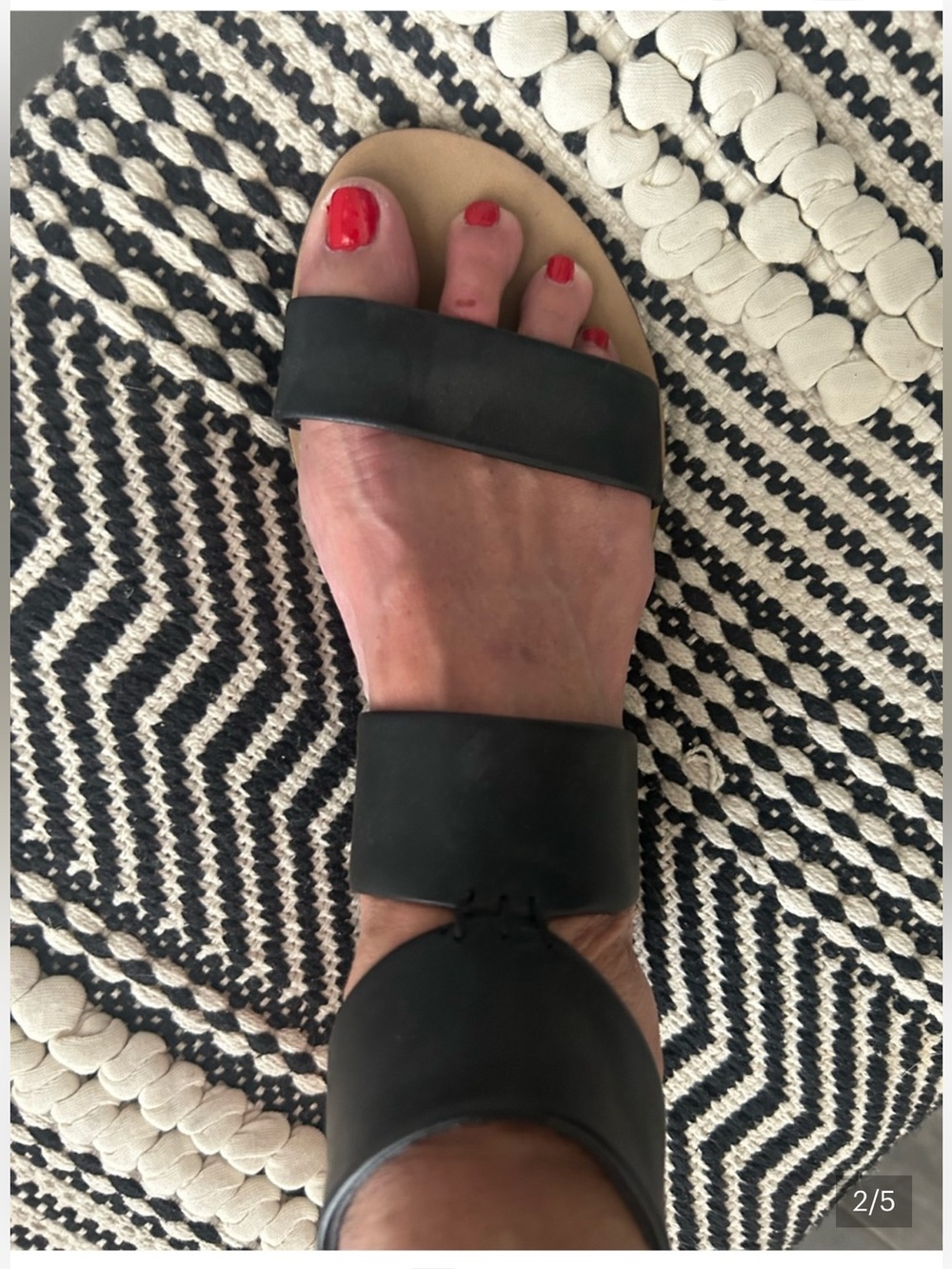 Rebecca Minkoff * RARE* Black Wide-Strap Slide Sandals - Women Size 9